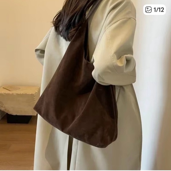 Handbags - Suede Shoulder Bag